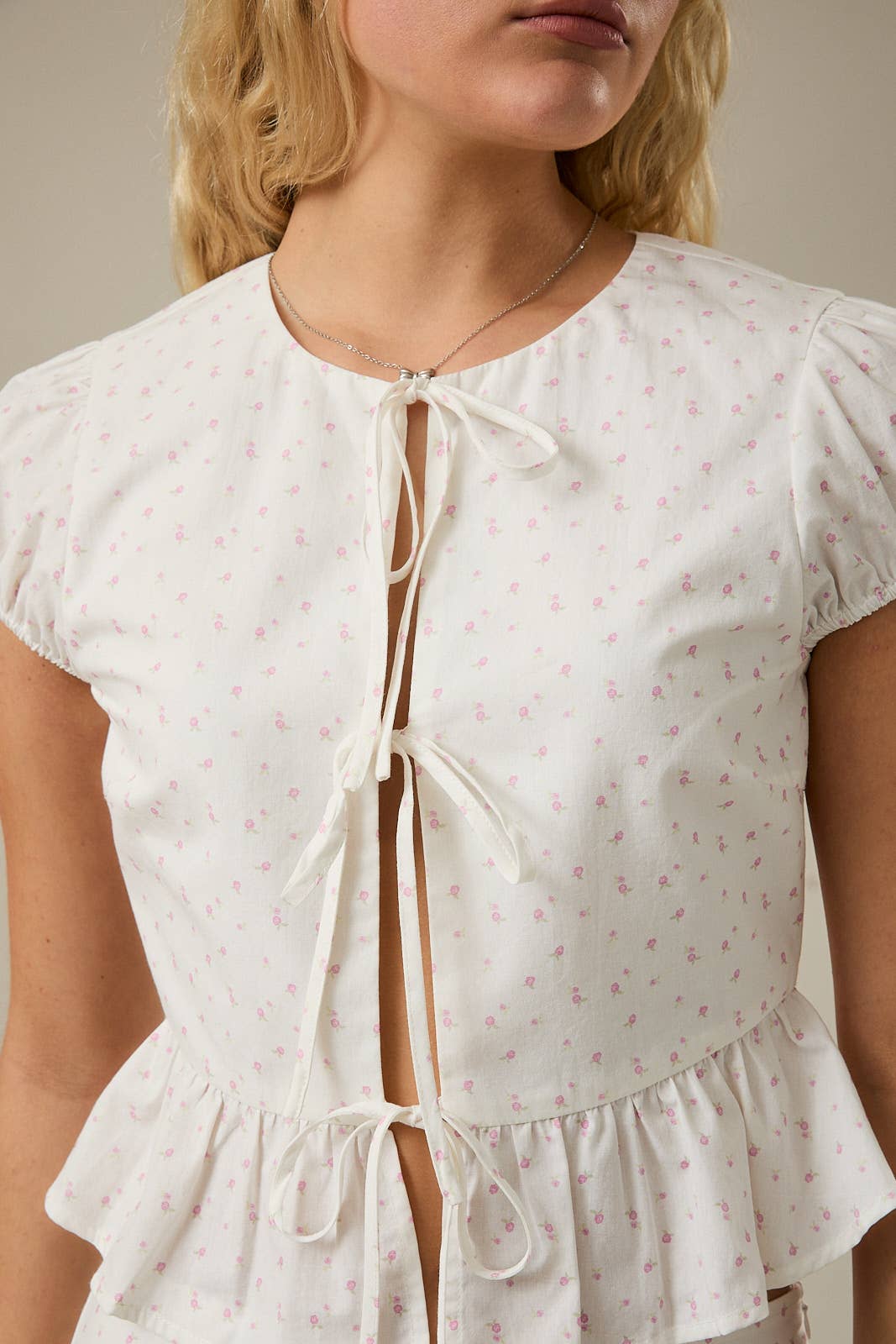 Primrose Tie Front Top