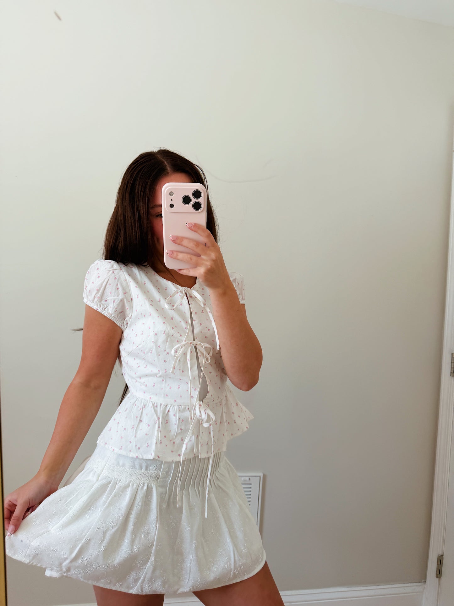 Primrose Tie Front Top