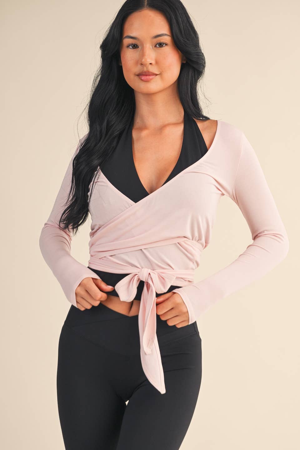 Pink Everyday Wrap Top (final sale)