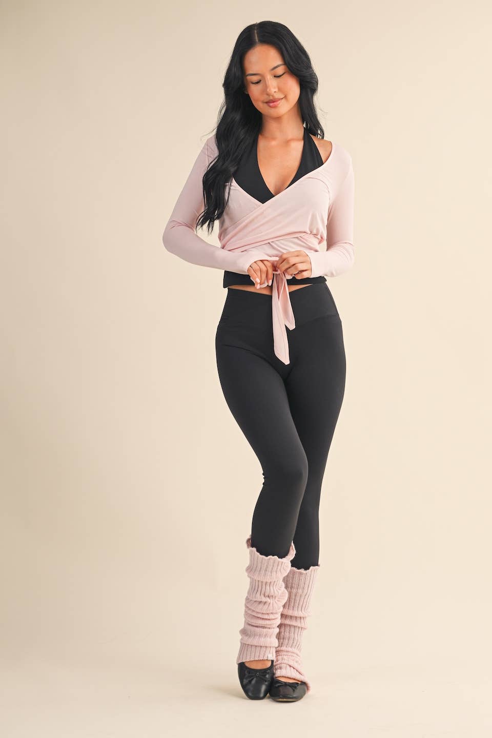 Pink Everyday Wrap Top (final sale)