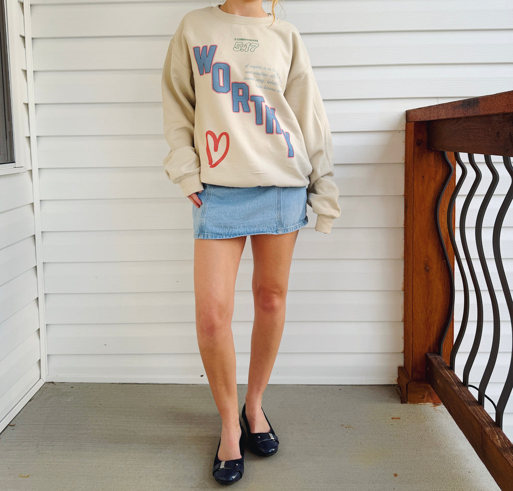 Worthy 5:17 Sweatshirt: Sand
