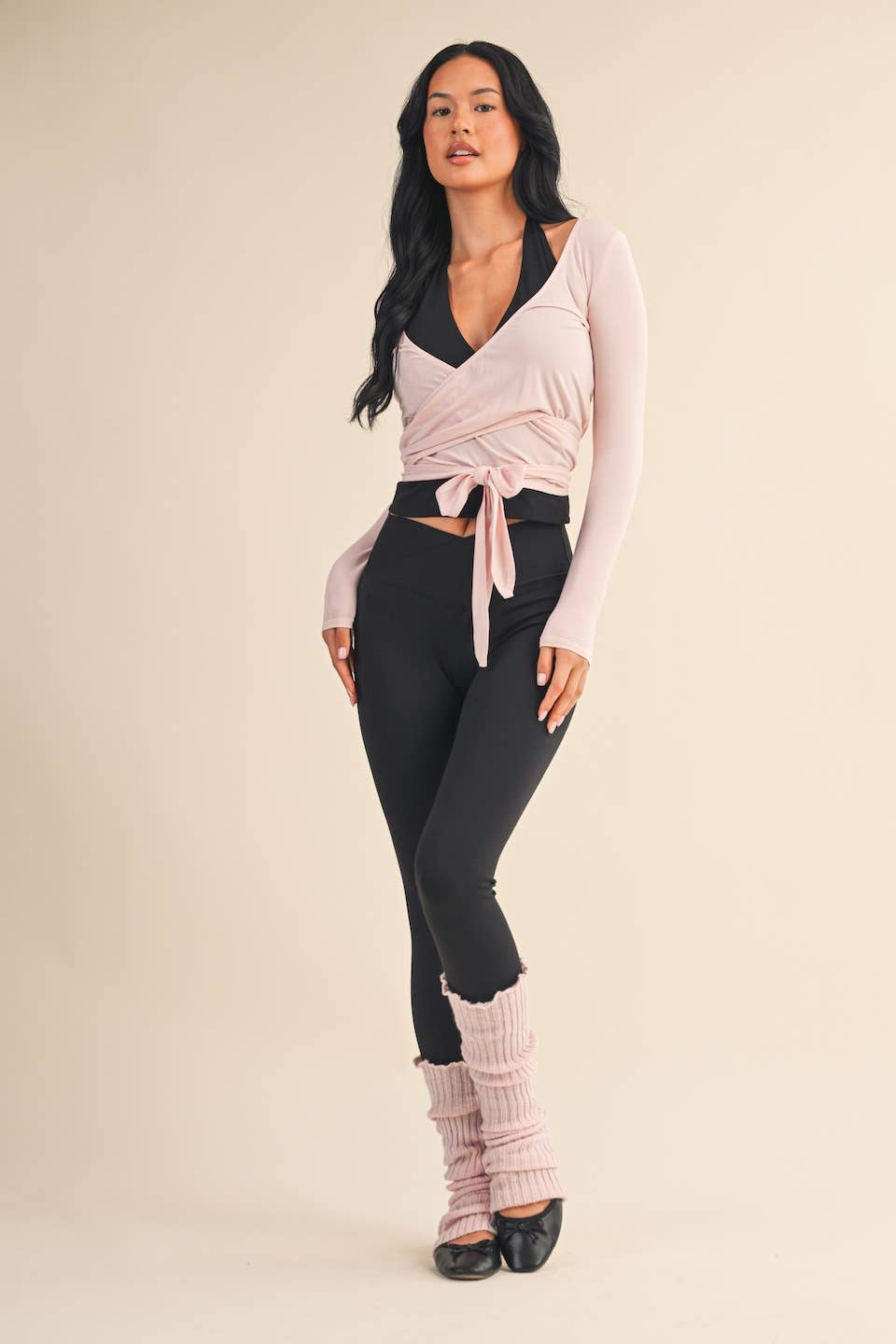 Pink Everyday Wrap Top (final sale)