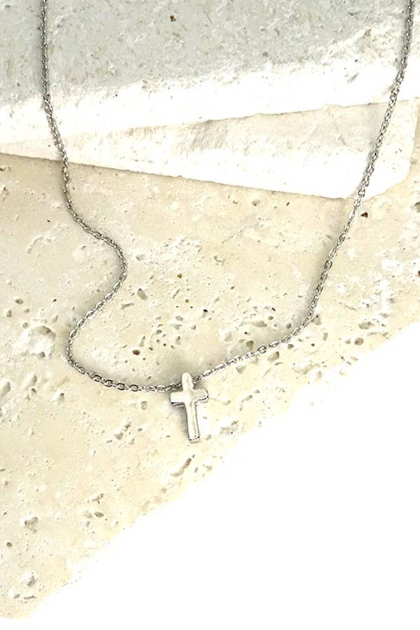 CLASSIC MINI CROSS NECKLACE | 47N15737-CROSS: GOLD
