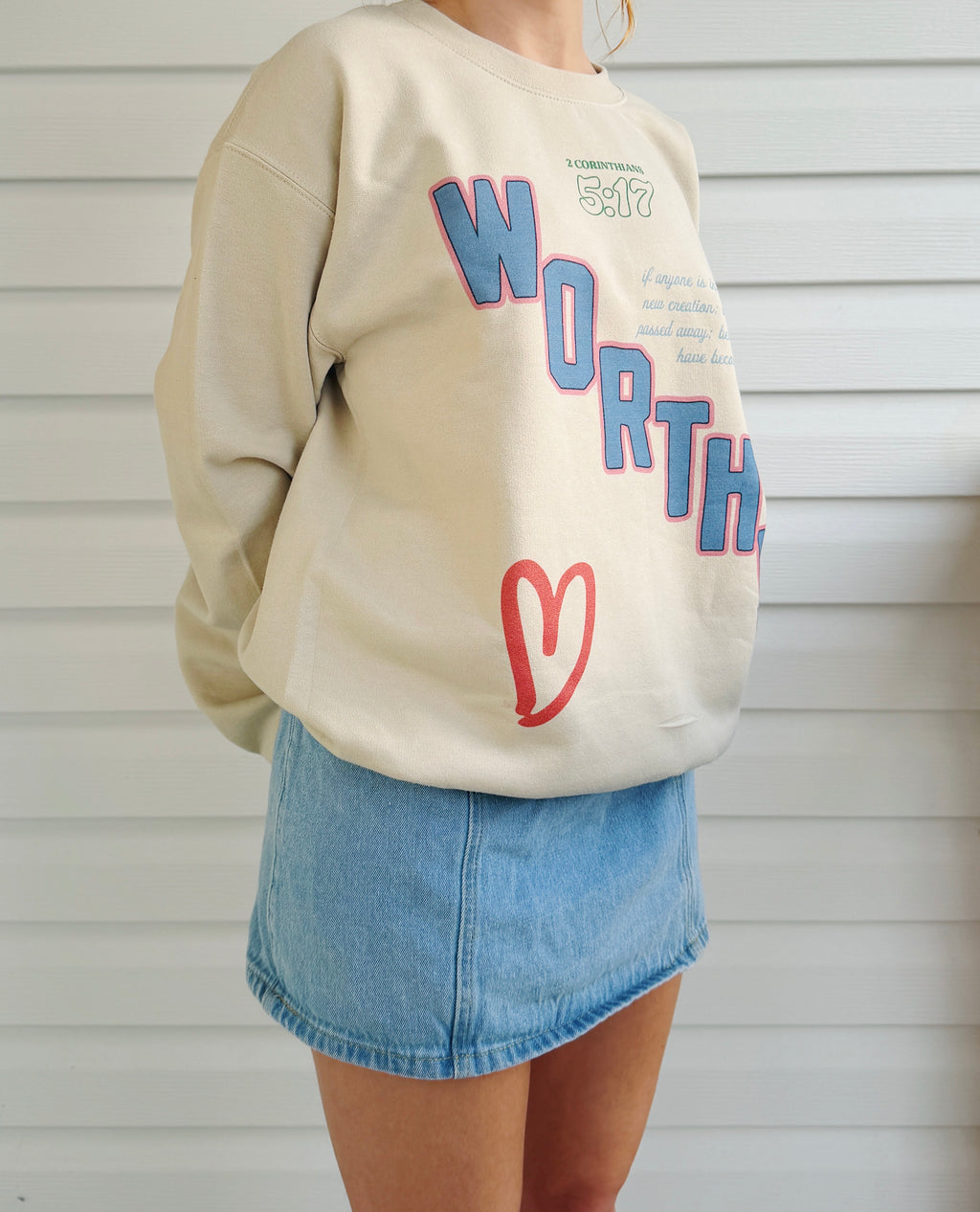 Worthy 5:17 Sweatshirt: Sand