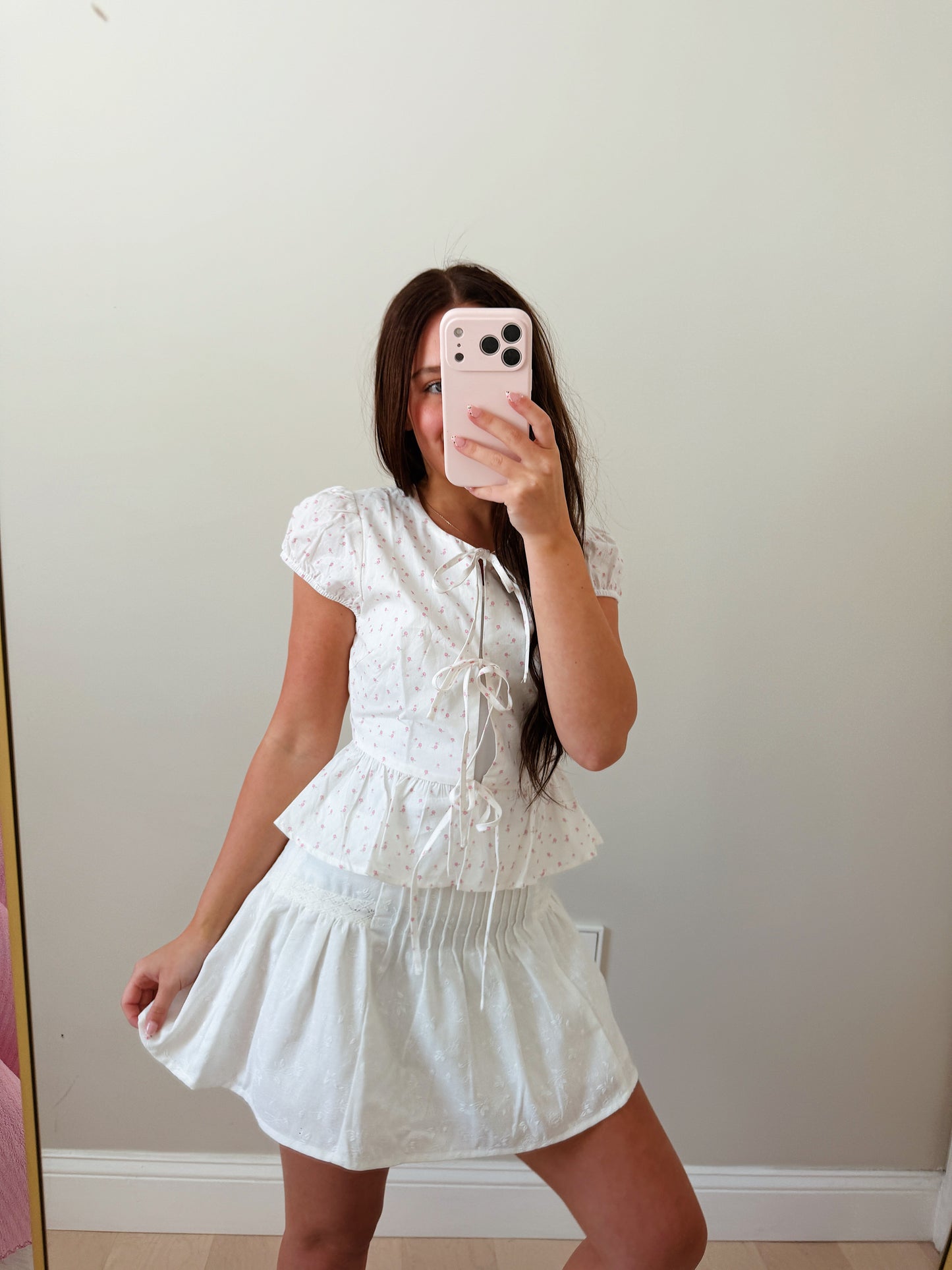 Primrose Tie Front Top