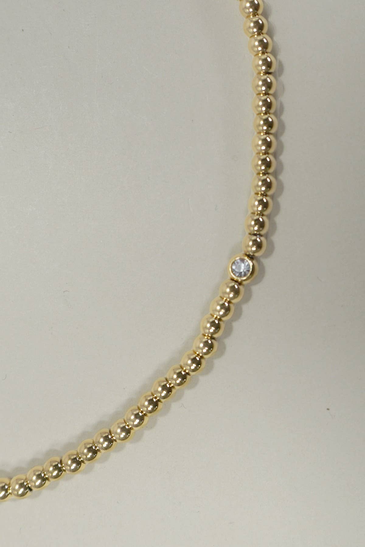 18K STAINLESS STEEL TARNISH FREE BEADED NECKLACE | 40NK9412: GOLD