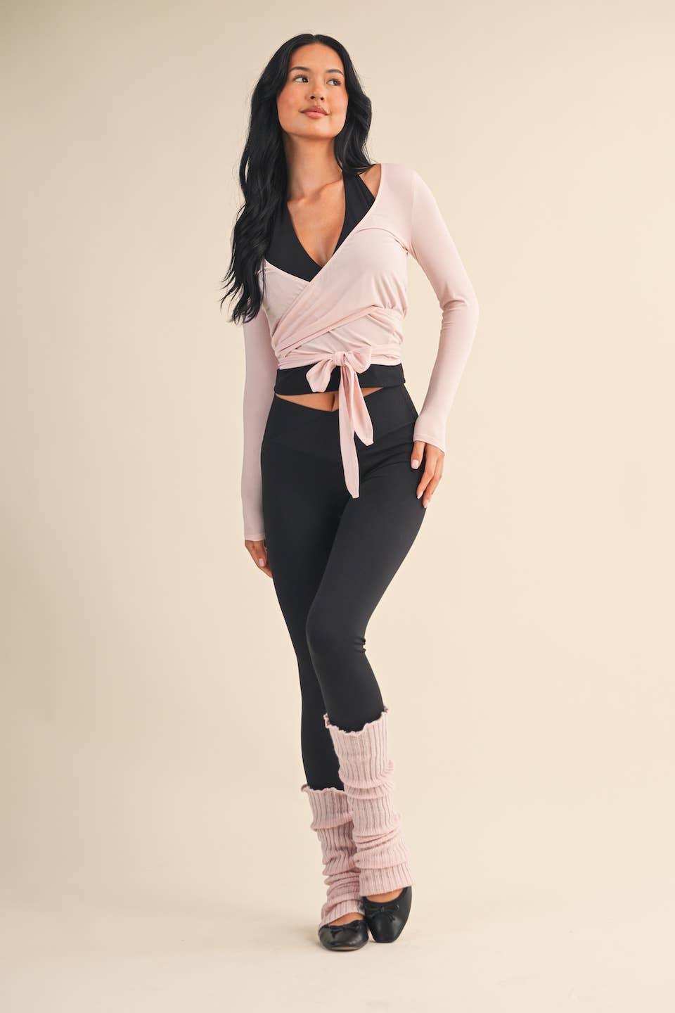 Pink Everyday Wrap Top (final sale)
